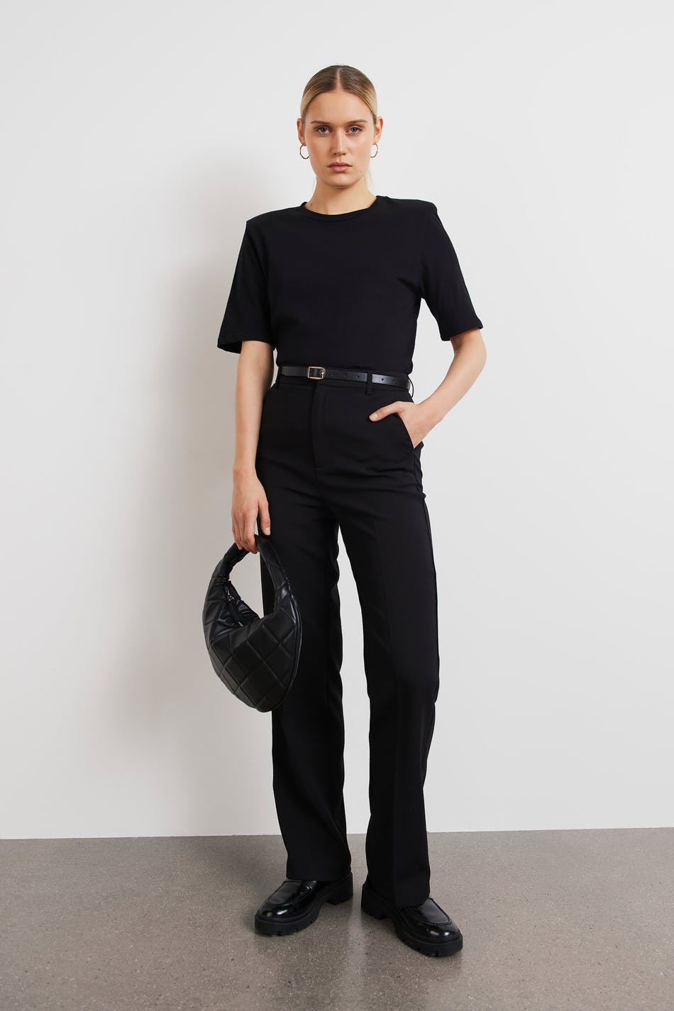 straight tall trousers