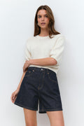 High waist denim shorts