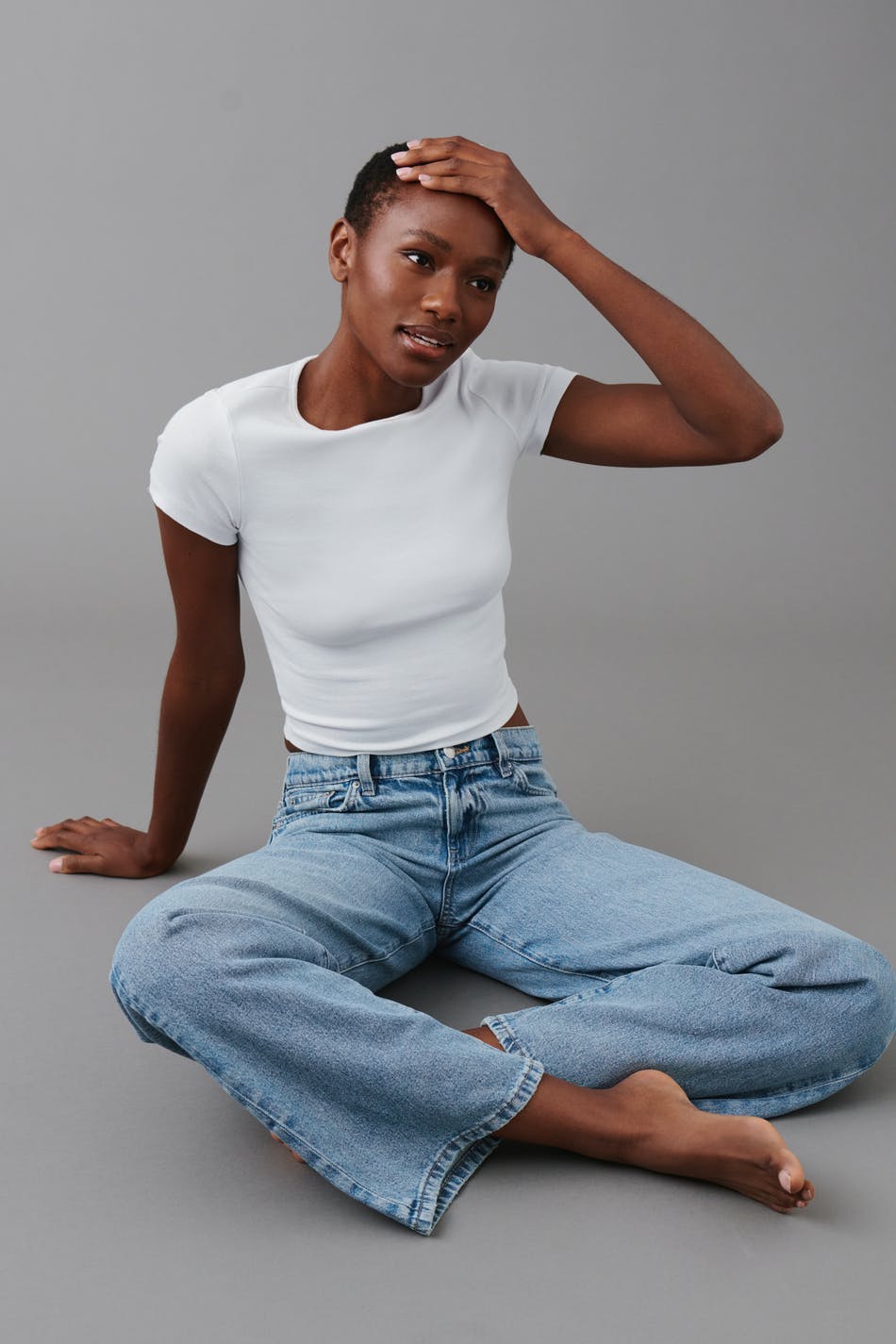 Low wide jeans