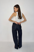 Low wide jeans