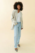 low straight jeans