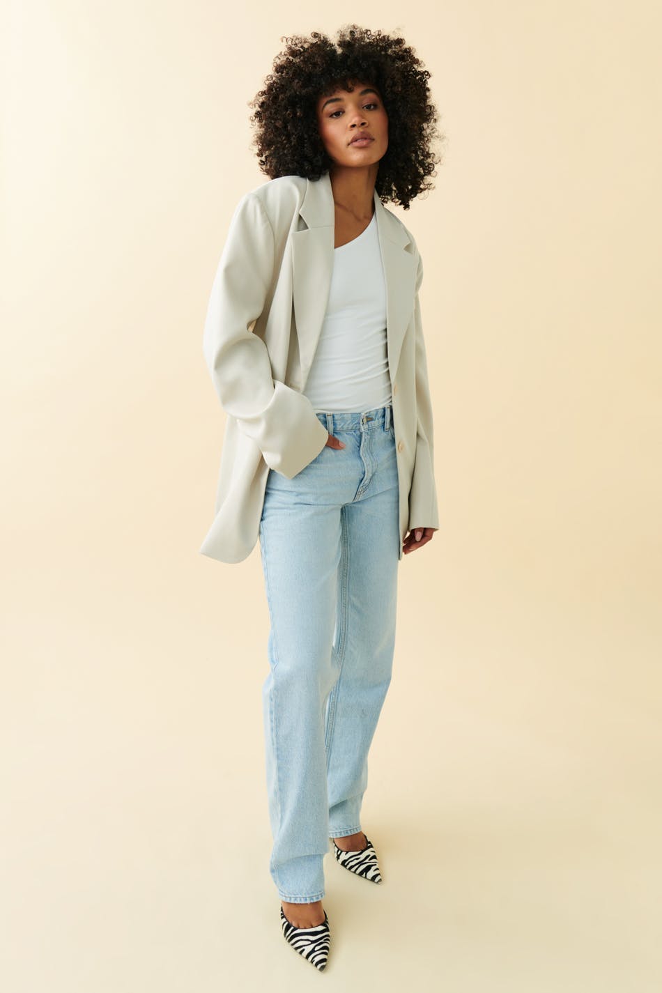 low straight jeans