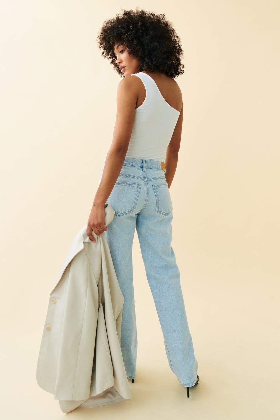 low straight jeans