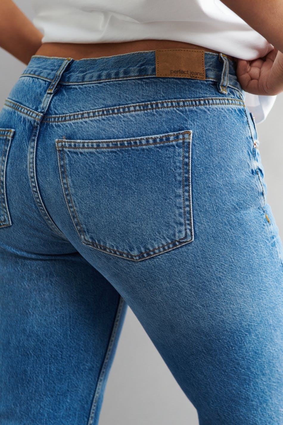 low straight jeans