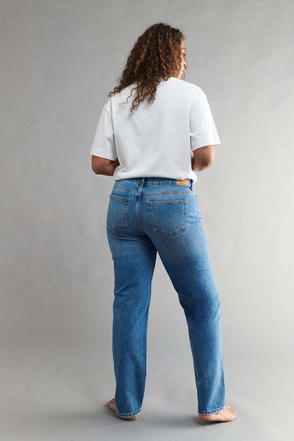 low straight jeans