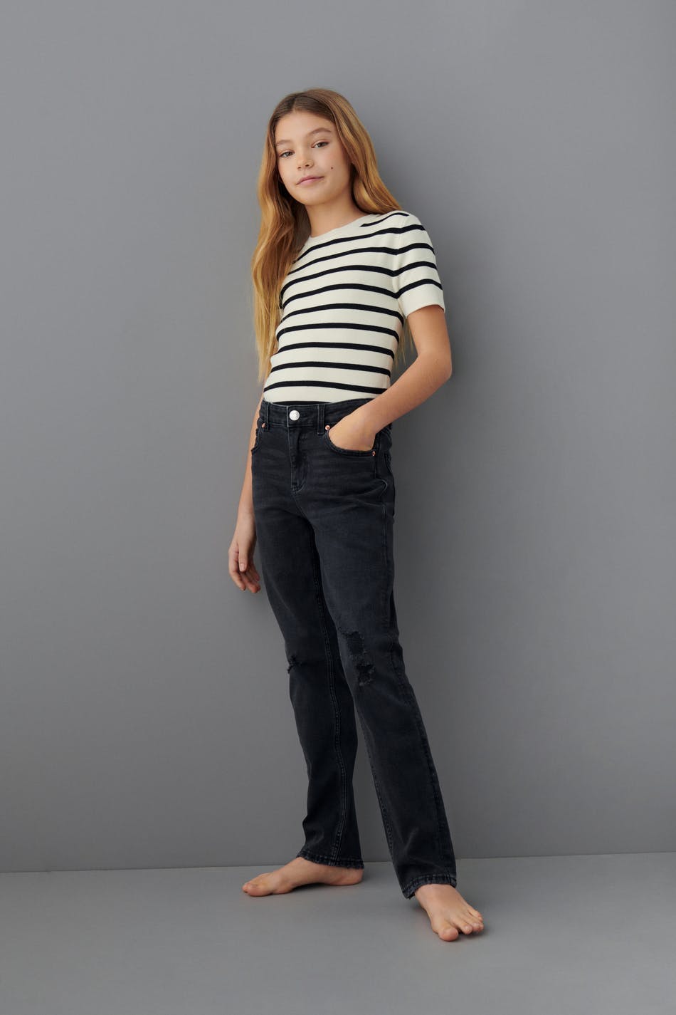 cropped jeans