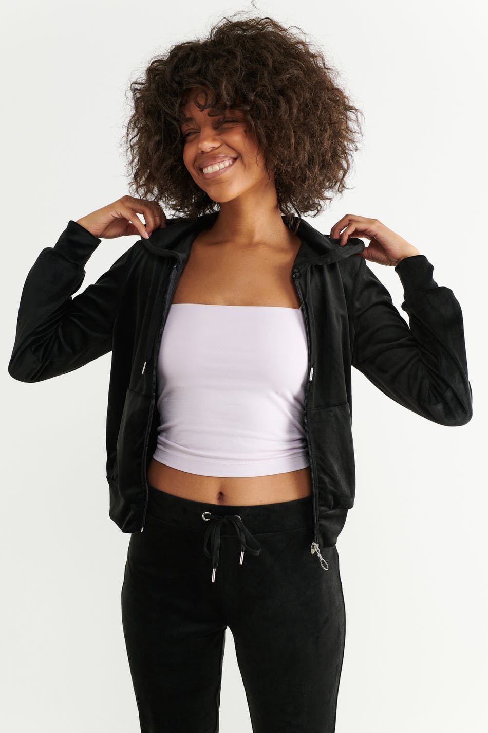 Velour hoodie