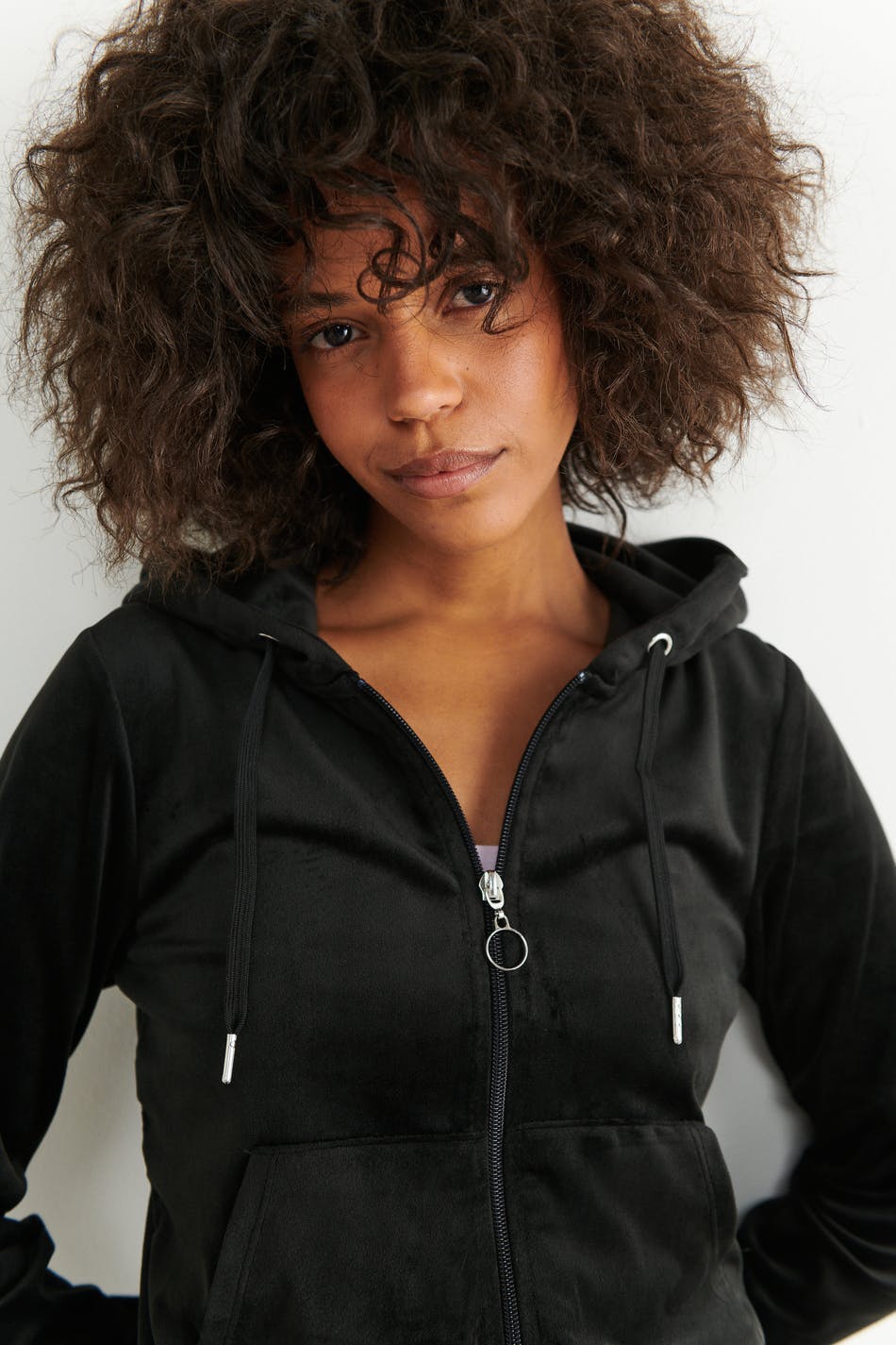 Velour hoodie