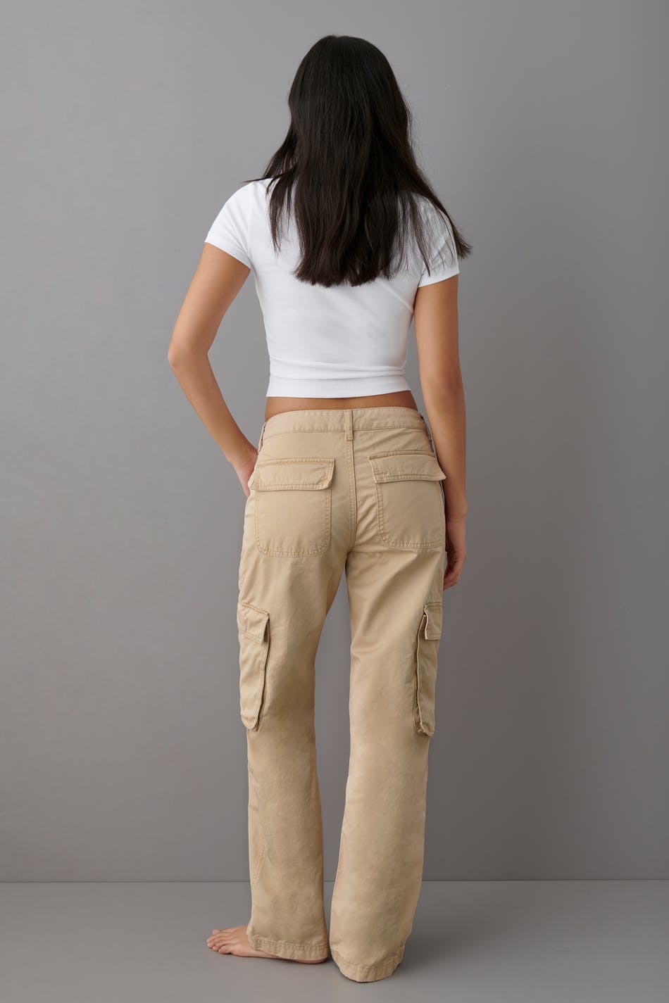 Low waist cargo jeans