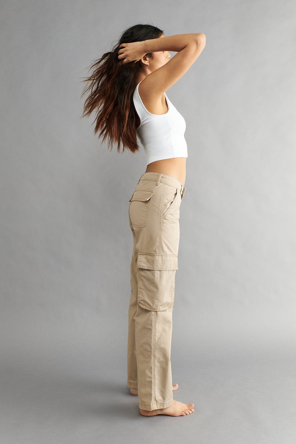 Low waist cargo jeans