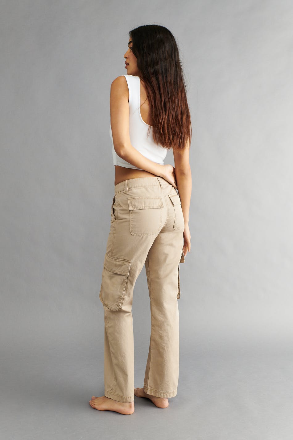 Low waist cargo jeans