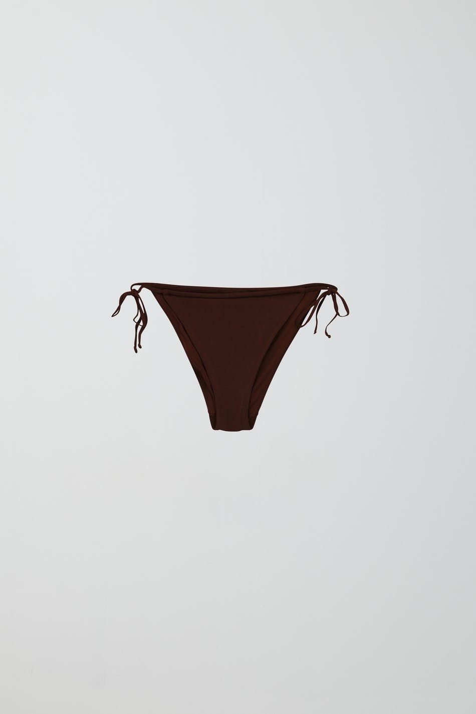 Shiny ruched tie bikini brief