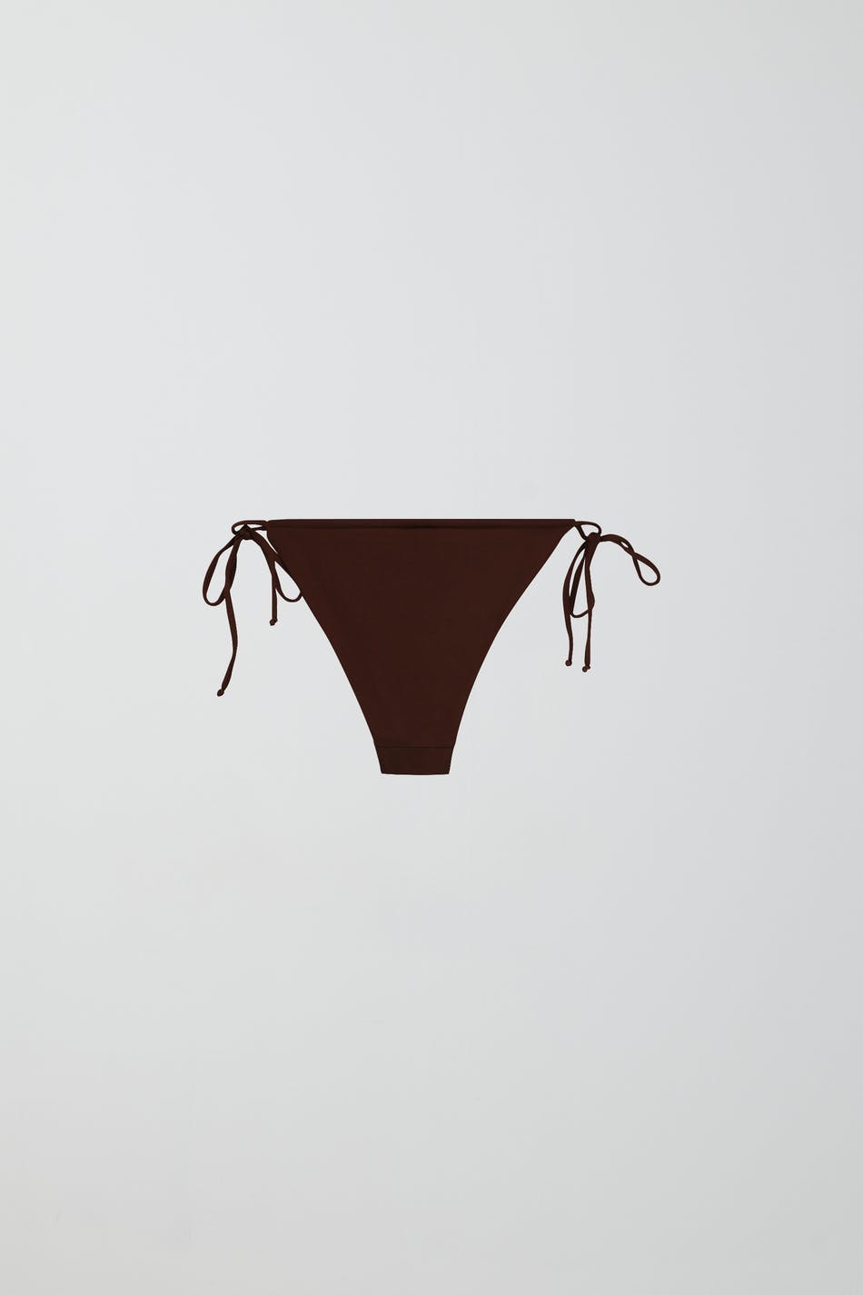 Shiny ruched tie bikini brief
