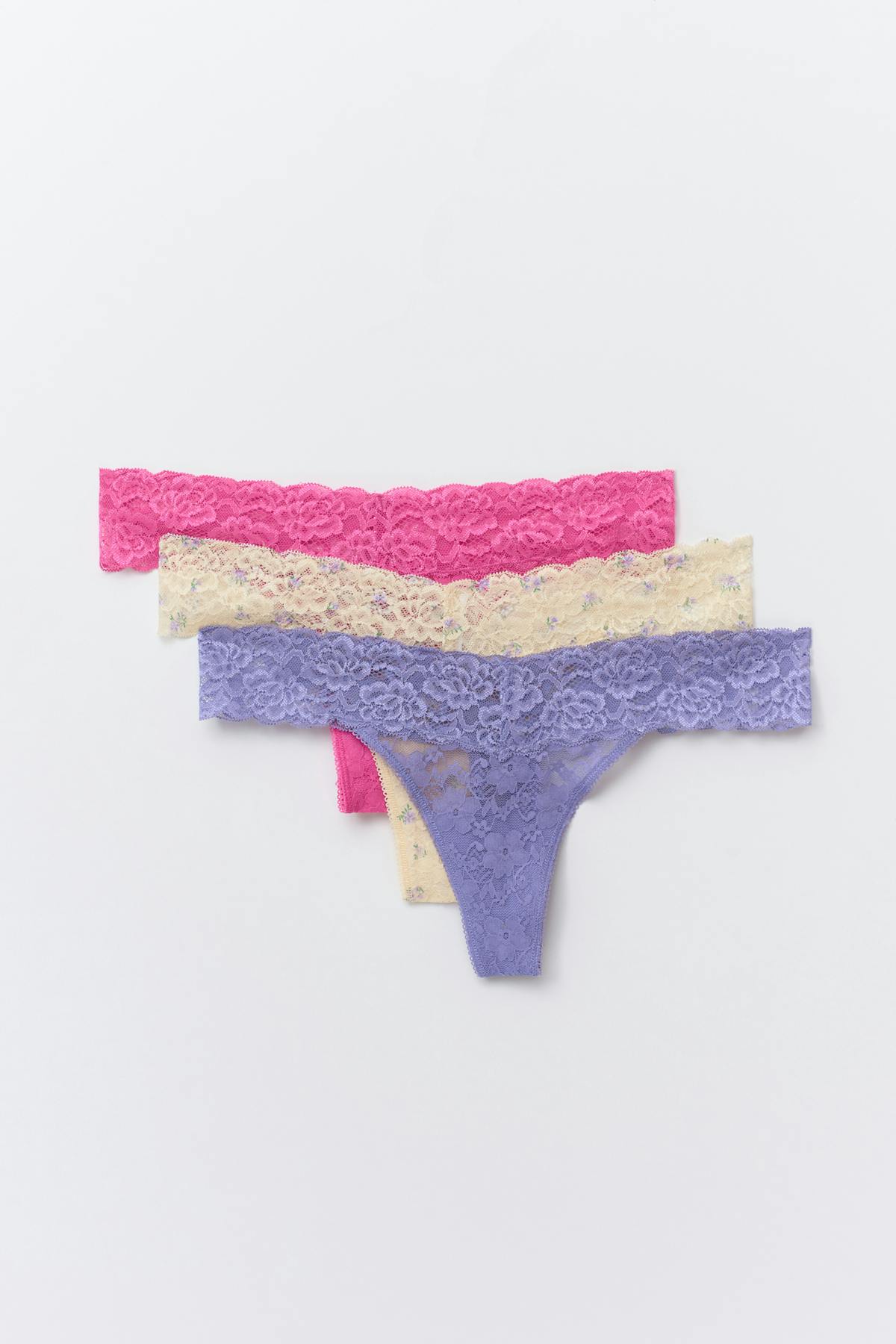3-pack lace string