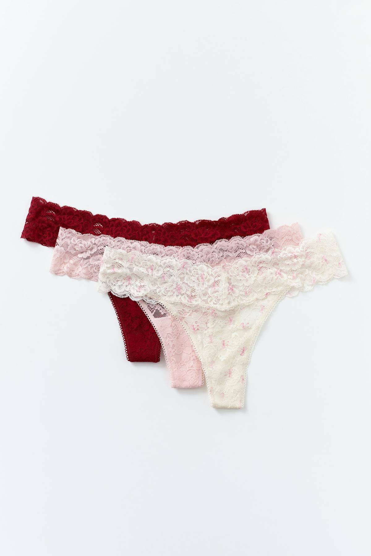 3-pack lace string