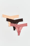 3-pack lace string