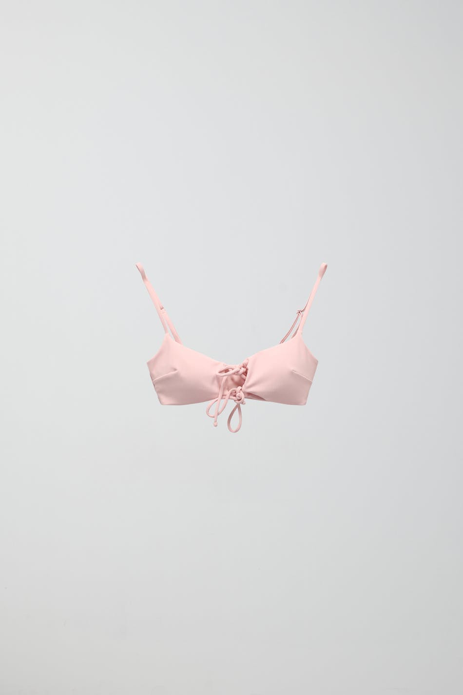 Rib tie bikini top