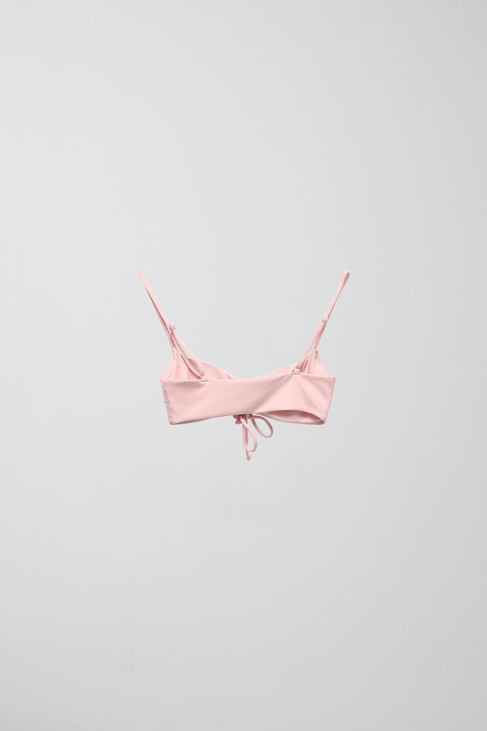 Rib tie bikini top