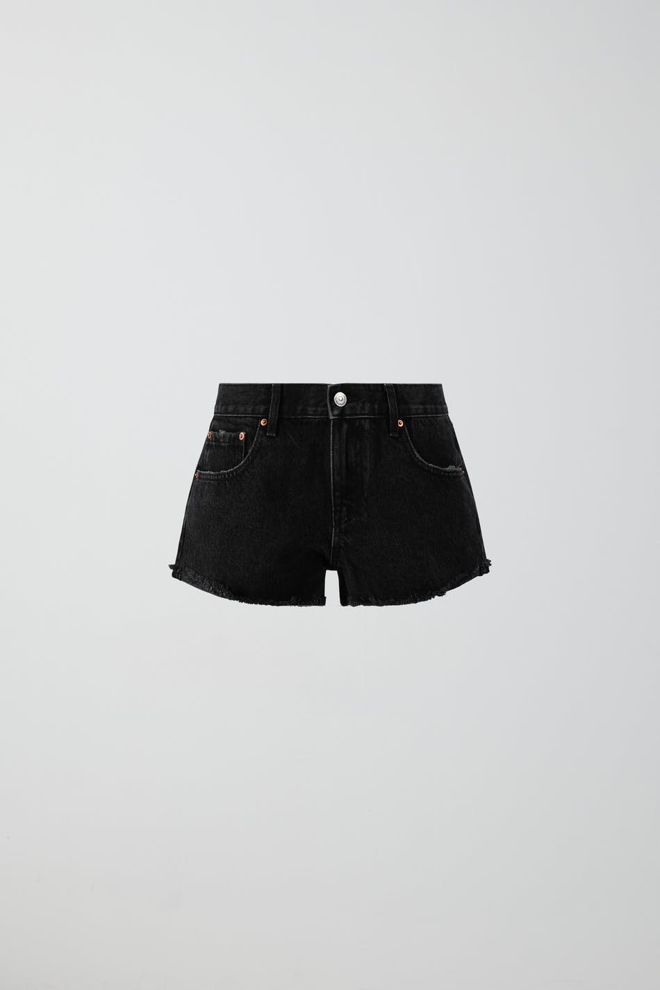 Low denim shorts