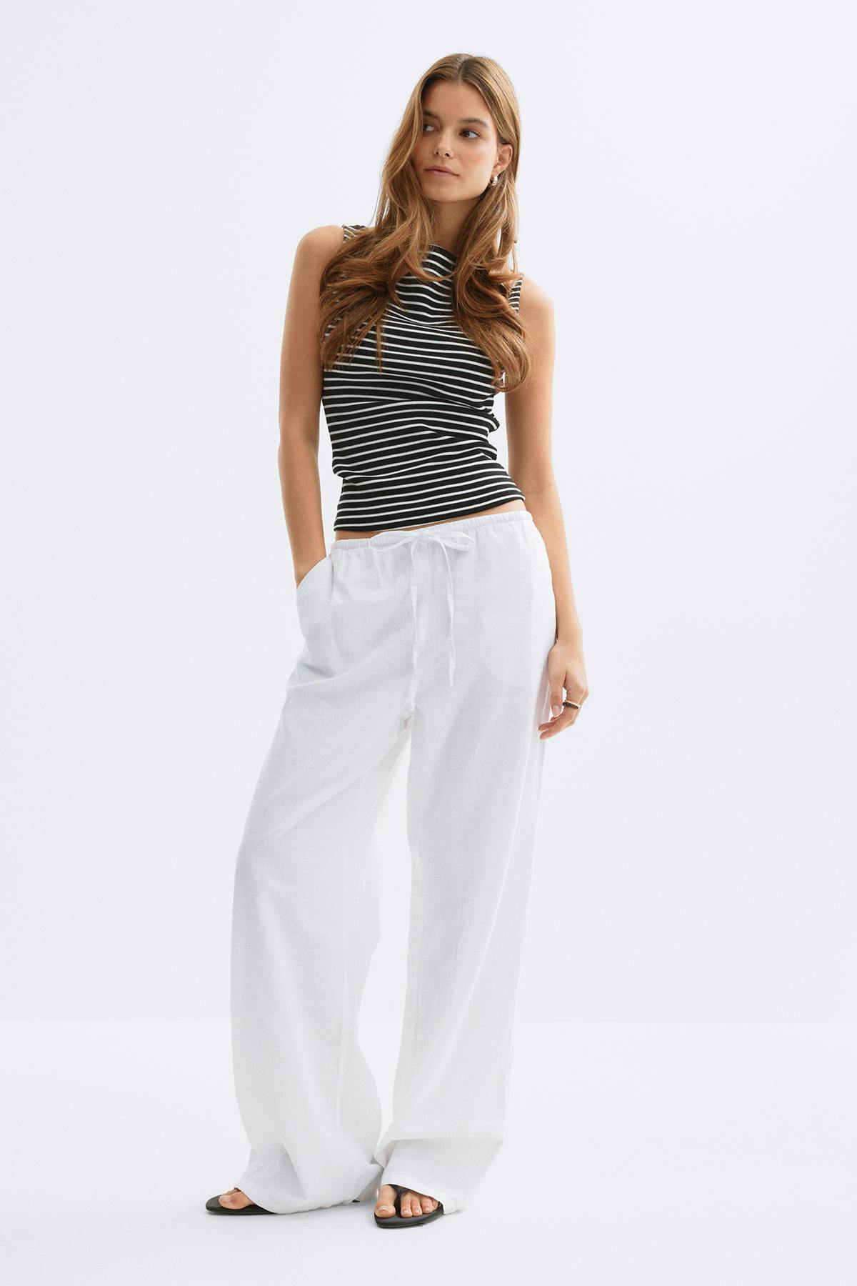 linen blend trousers