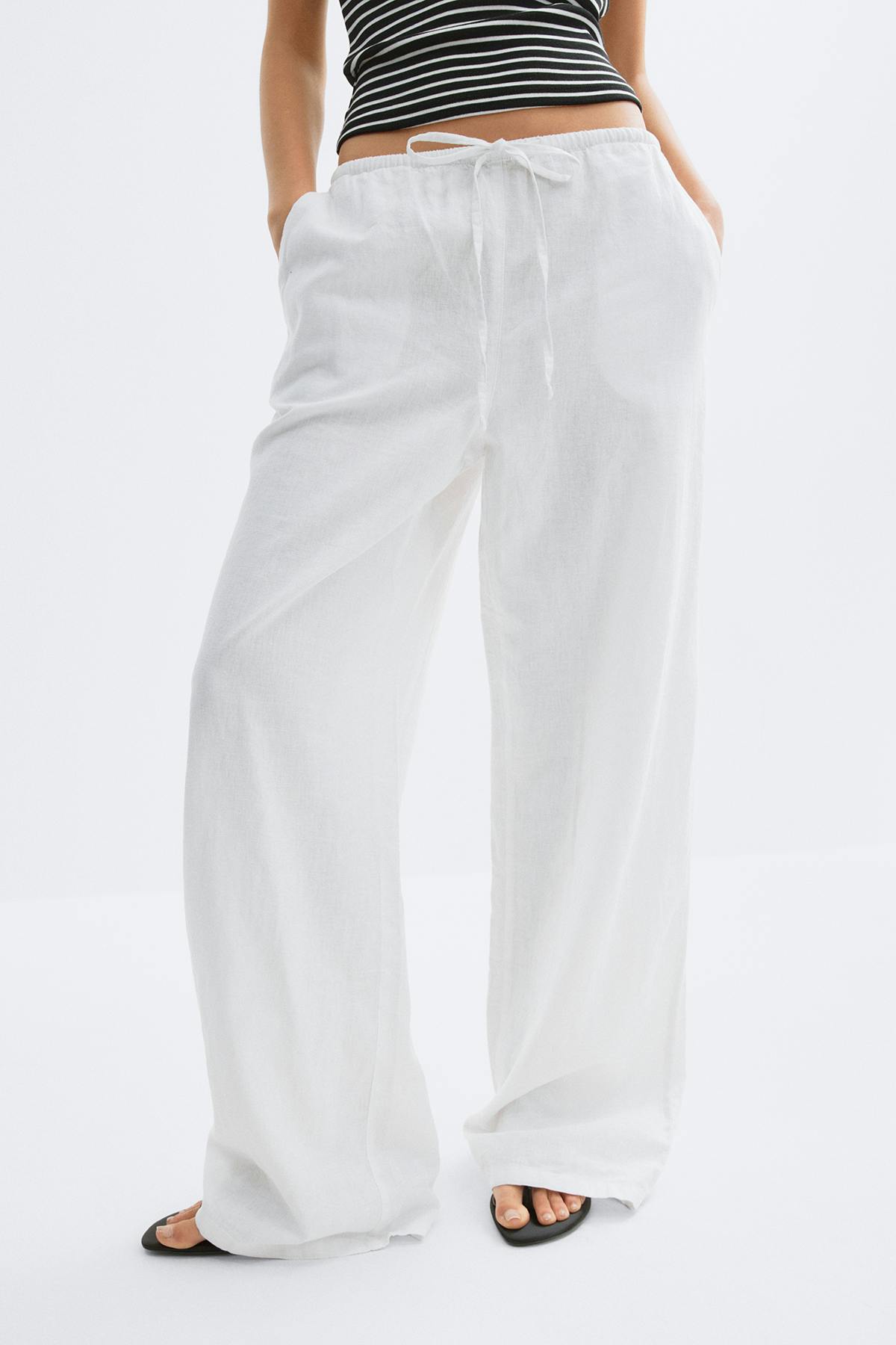 linen blend trousers