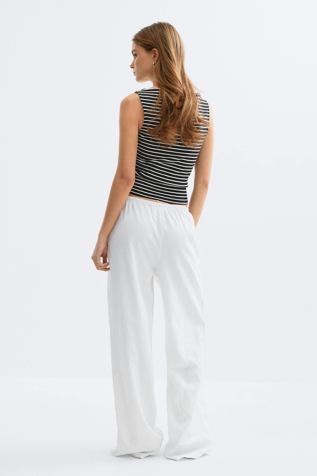 linen blend trousers
