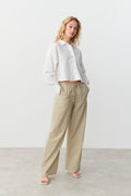 linen blend trousers