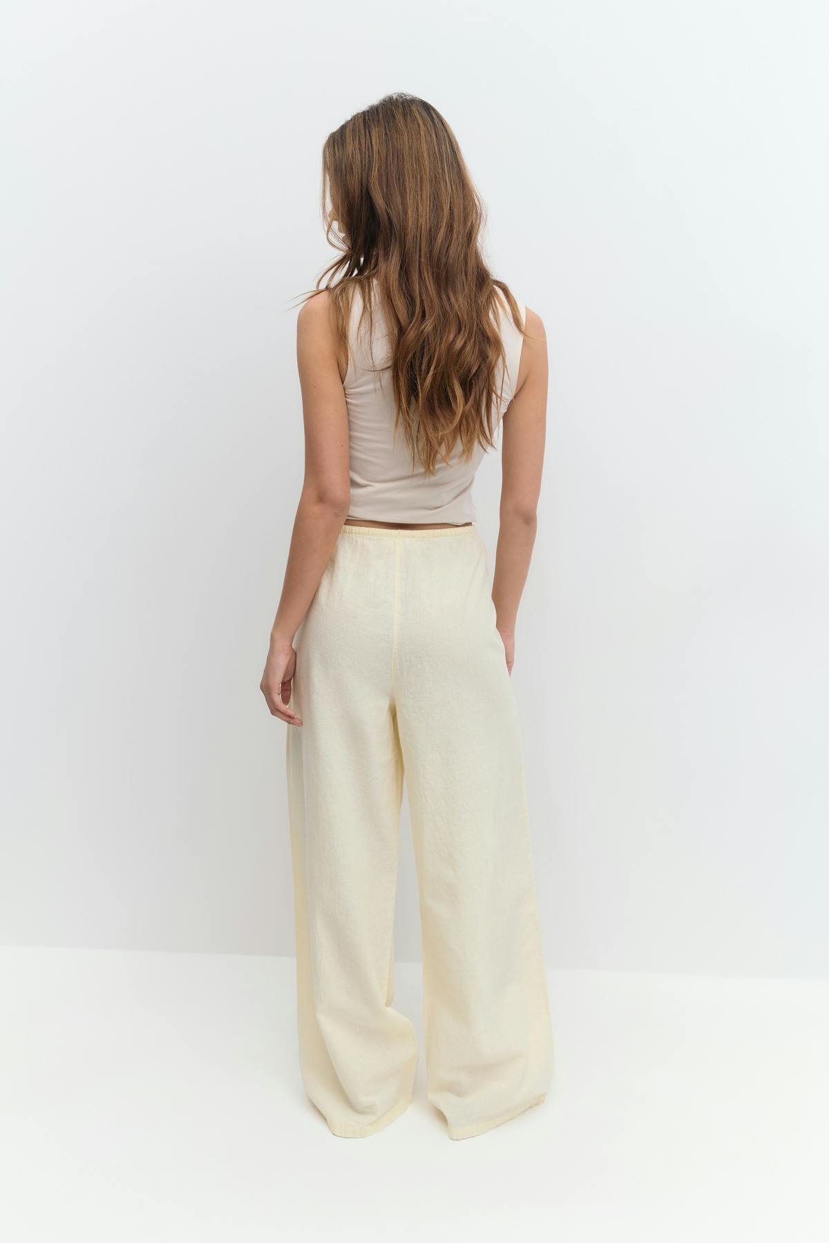 linen blend trousers