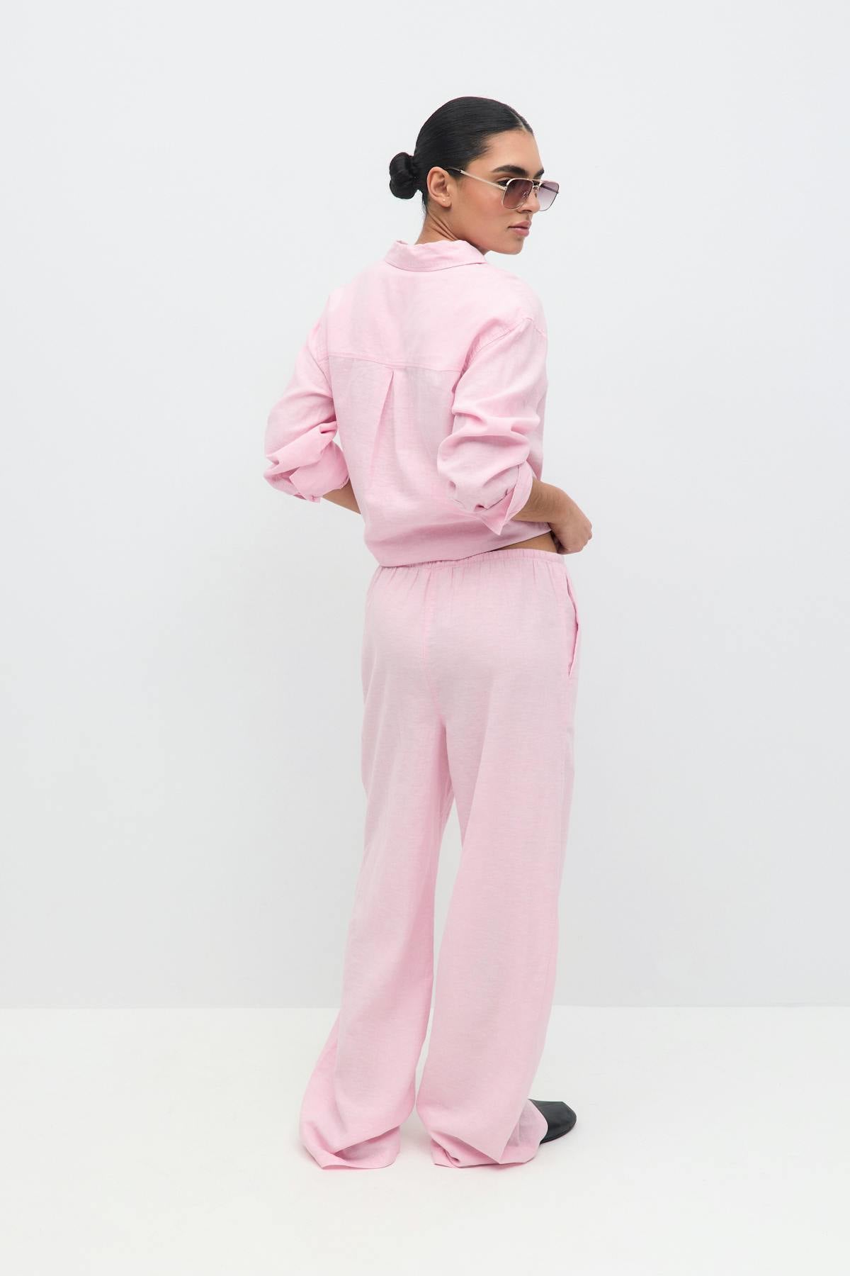 linen blend trousers