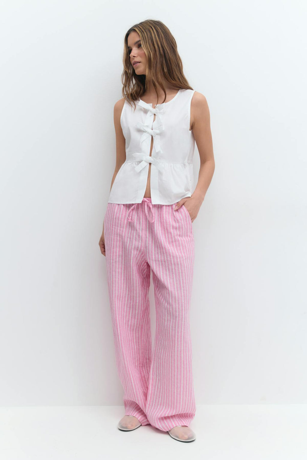 linen blend trousers