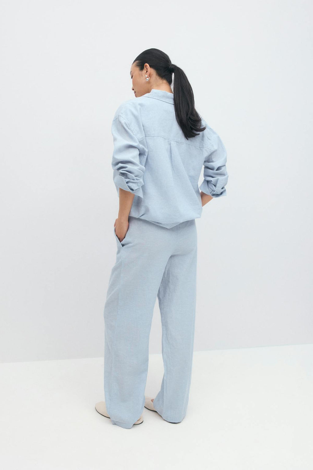 linen blend trousers