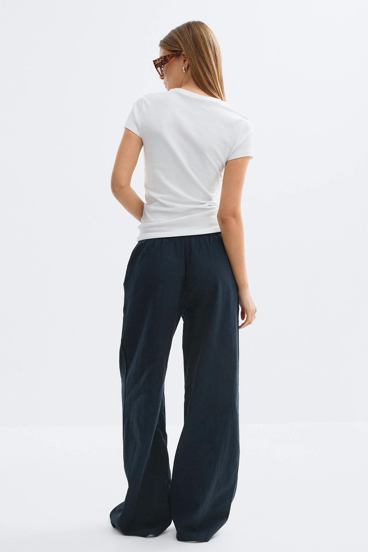 linen blend trousers