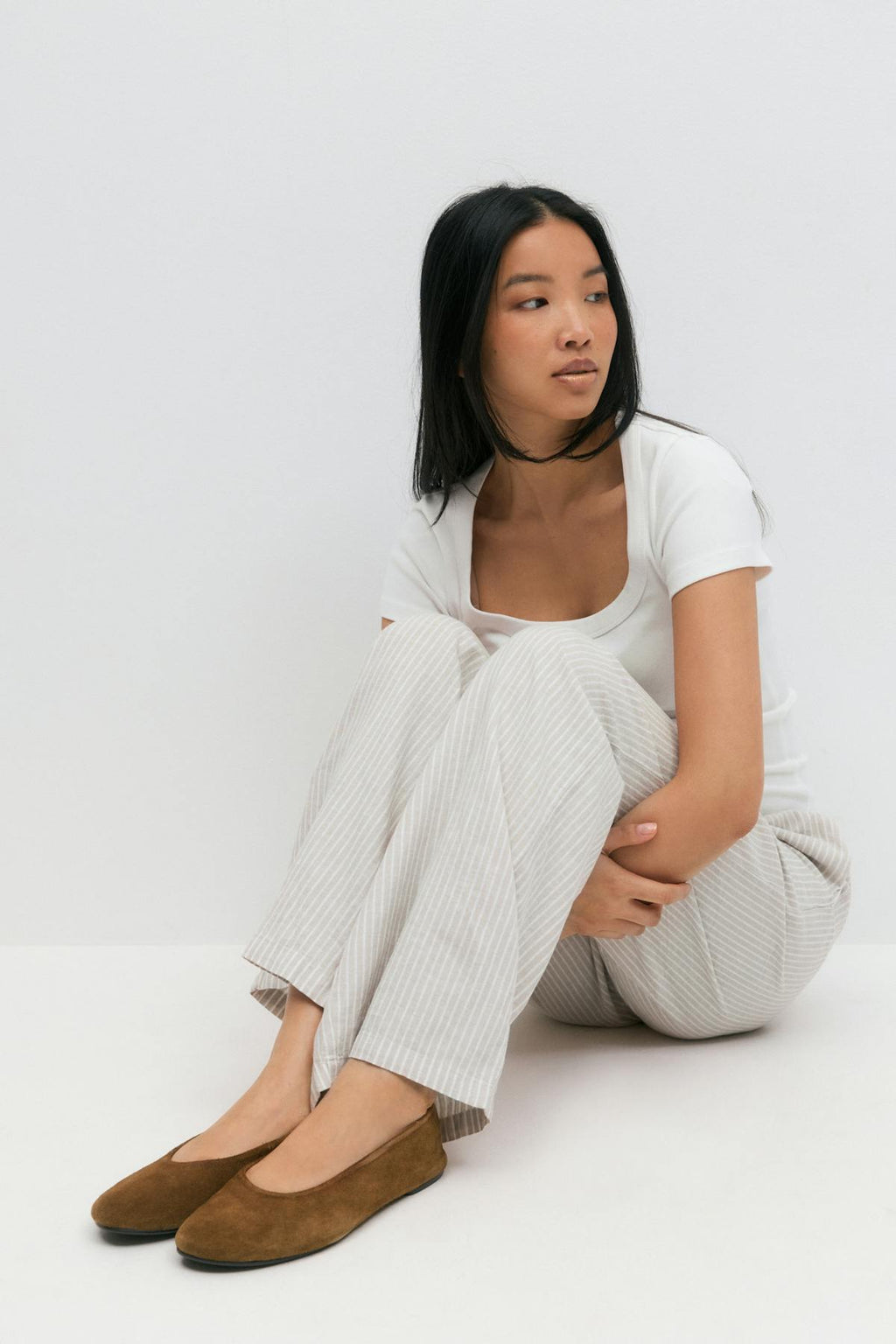 linen blend trousers