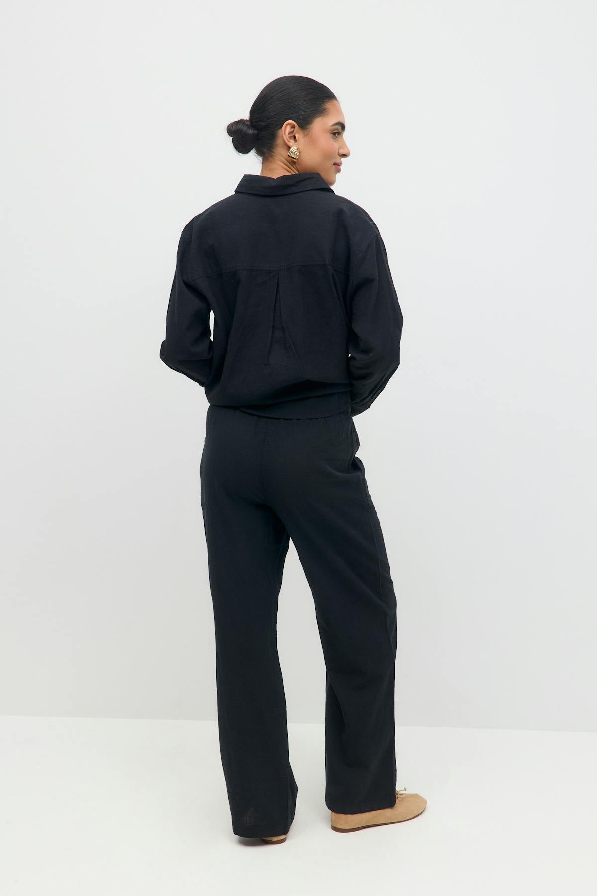 linen blend trousers