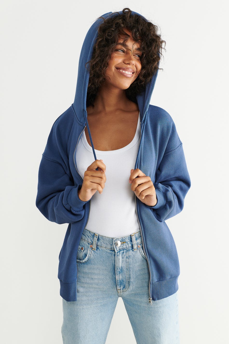 Oversized zip hoodie