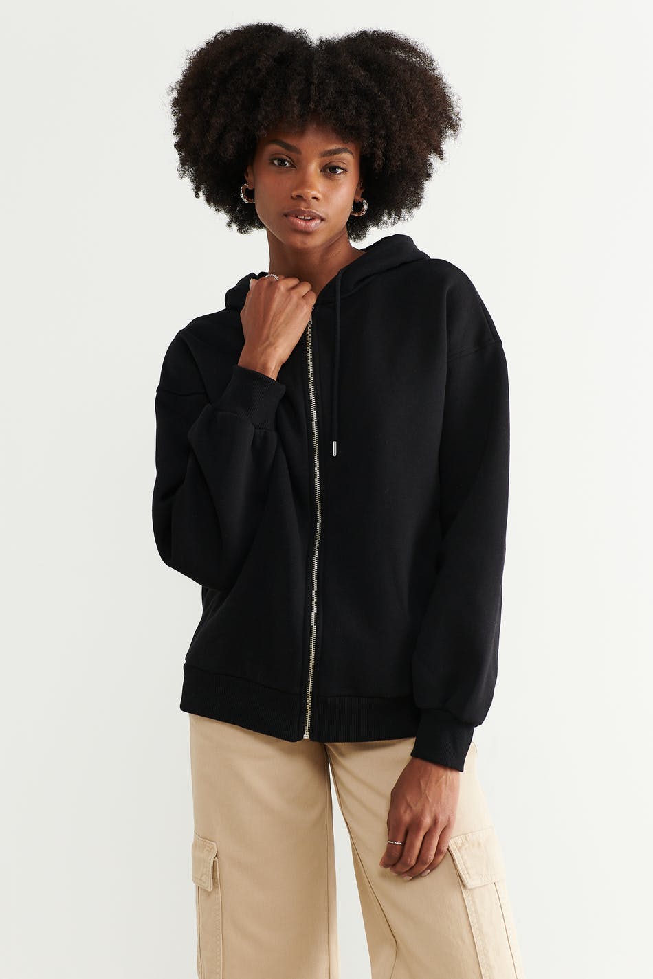 Oversized zip hoodie
