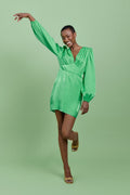 Puff sleeve mini dress