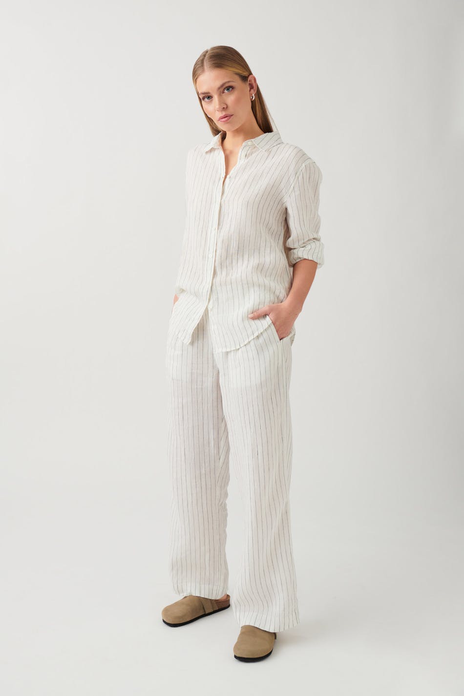 linen trousers