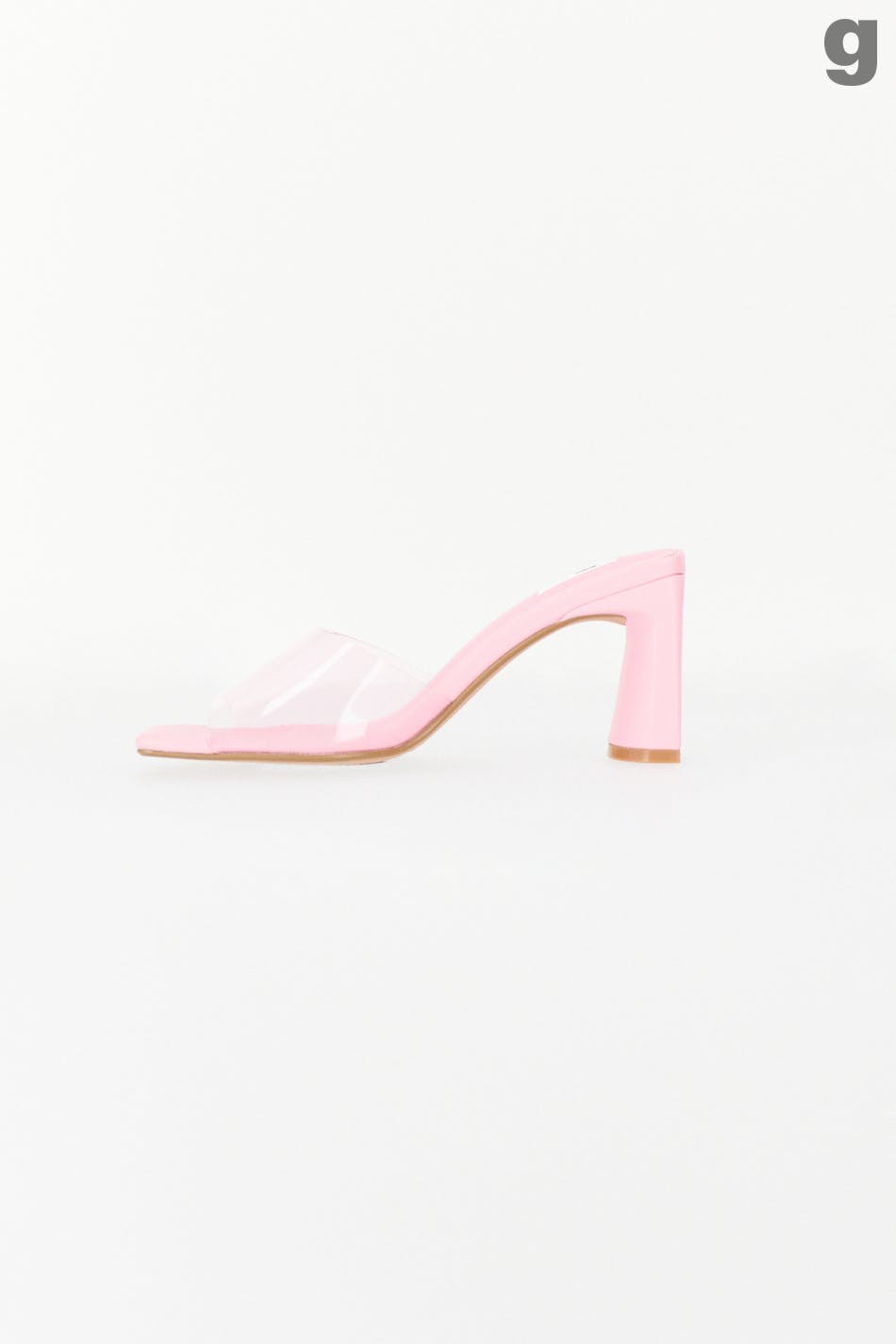Plastic high heel sandals