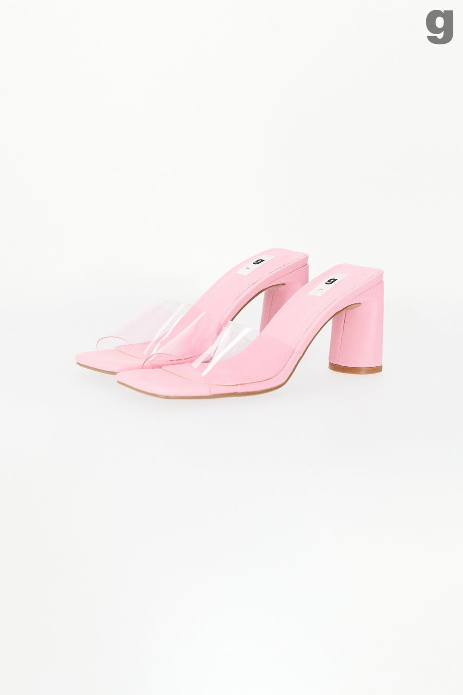 Plastic high heel sandals