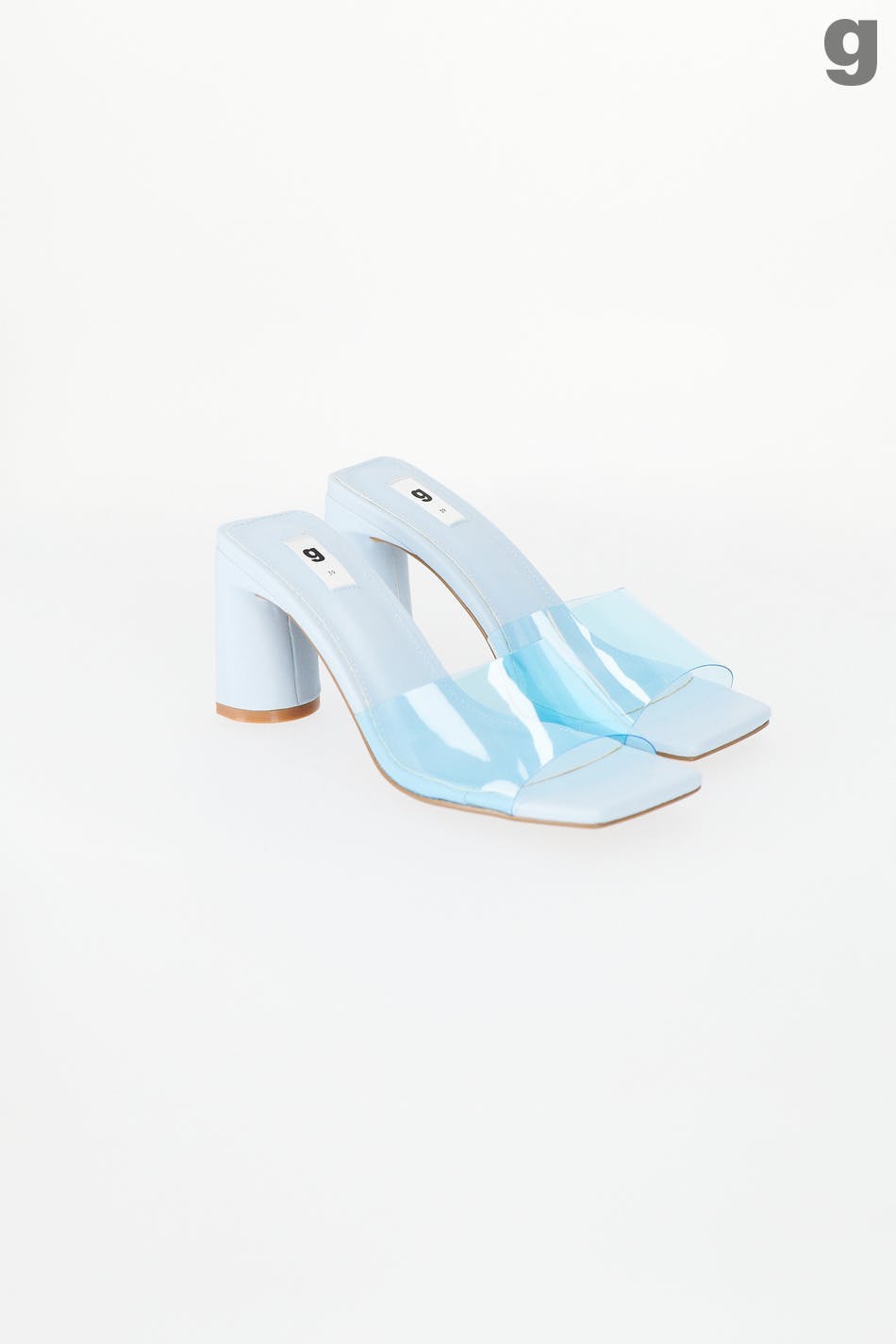 Plastic high heel sandals
