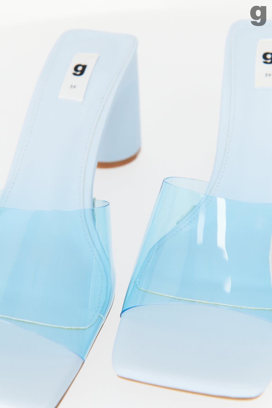 Plastic high heel sandals