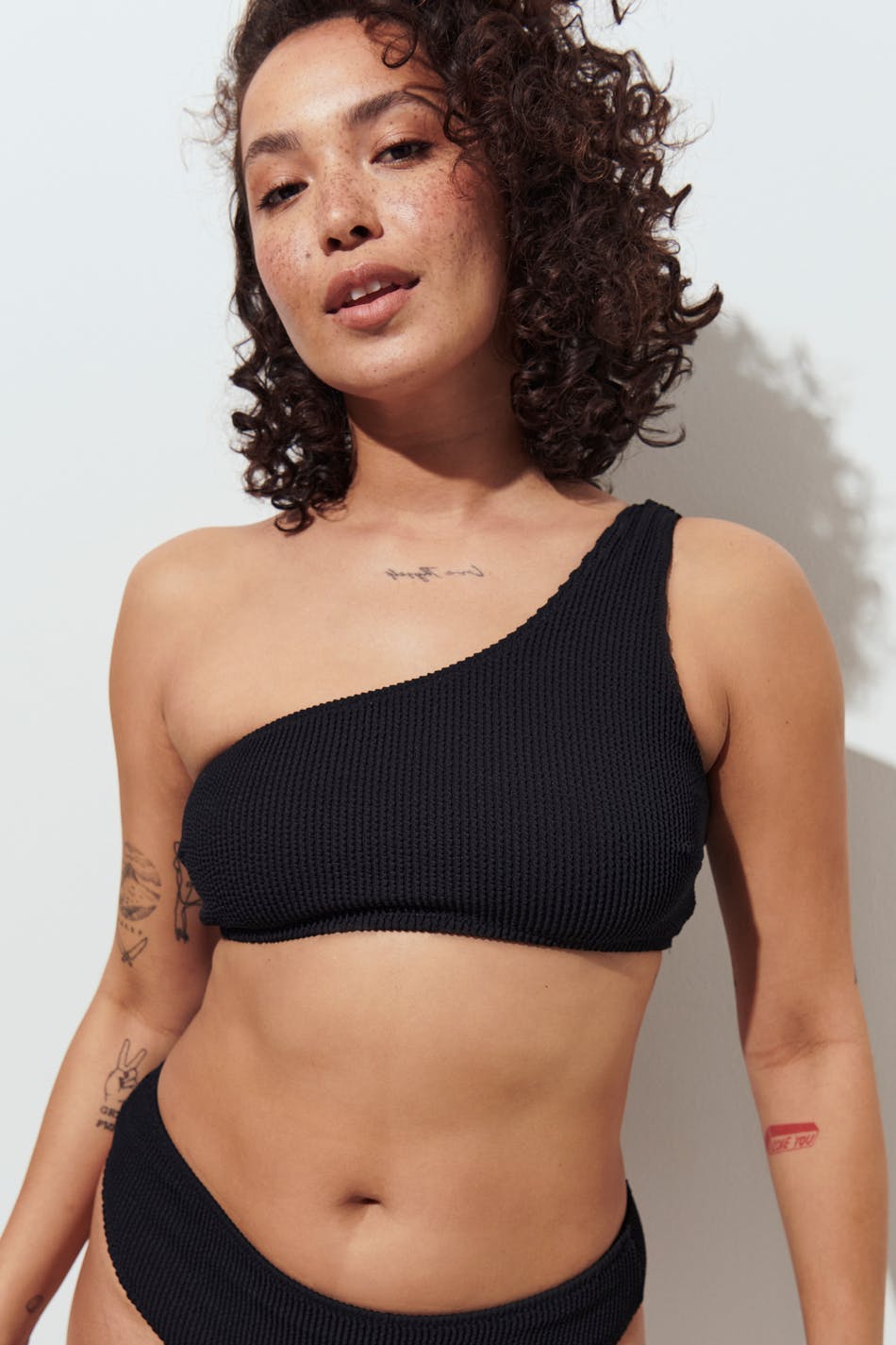 One shoulder bikini top