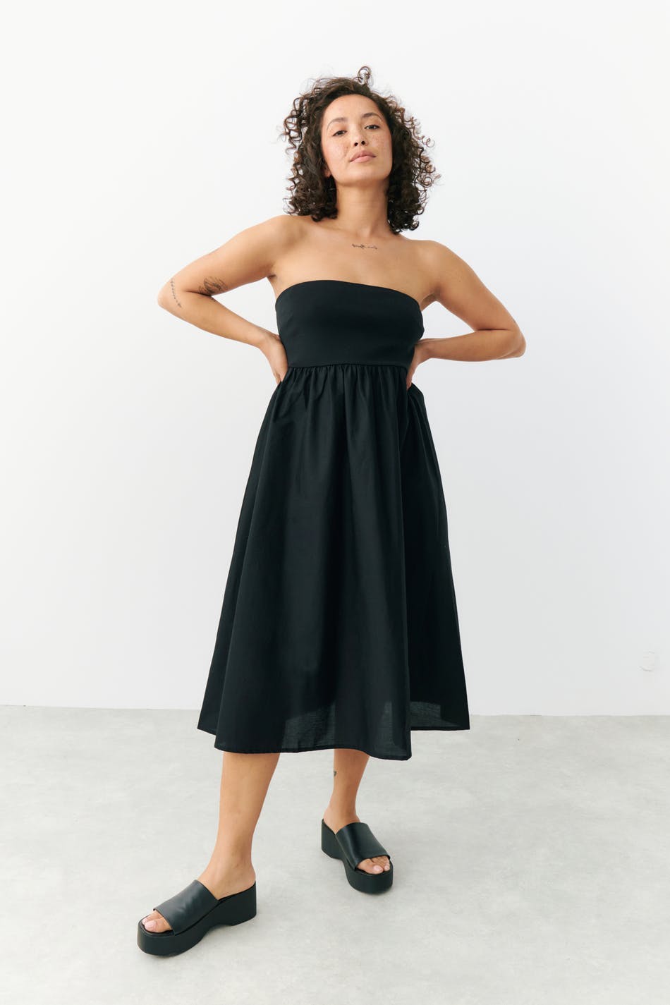 Bandeau midi dress