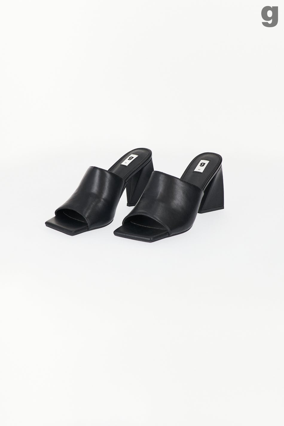 Asymetric high heel sandals
