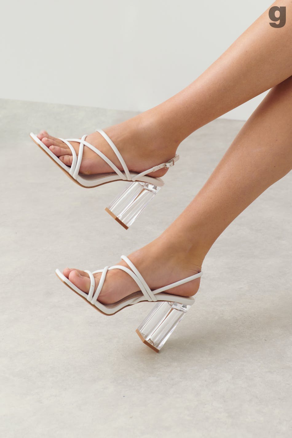 Strappy high heel sandals