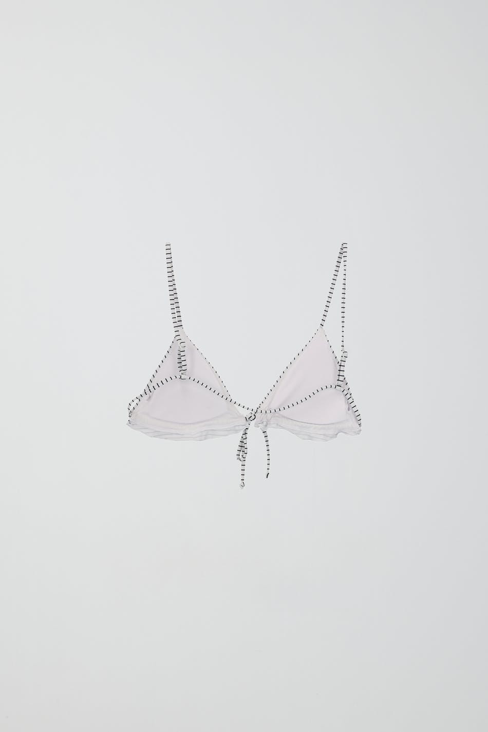 Frill strap bikini triangle