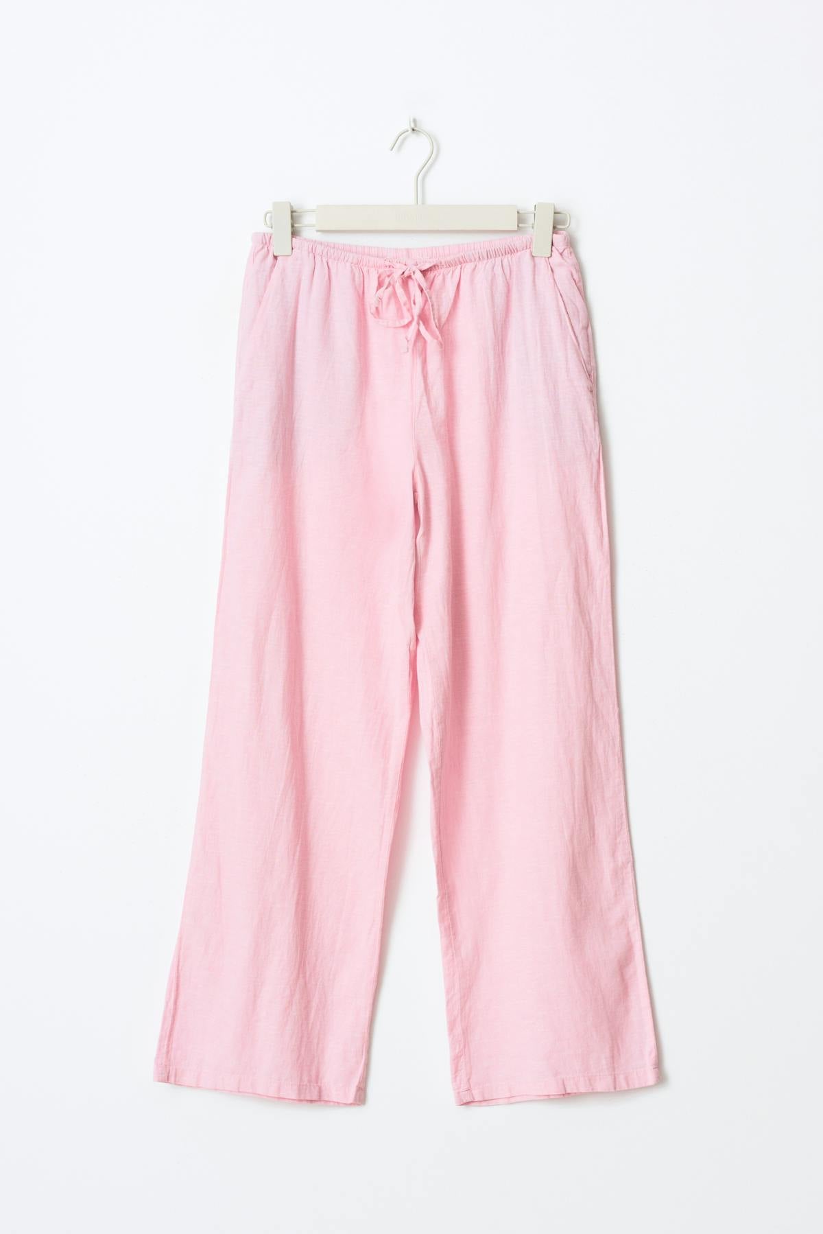 tall linen blend trousers
