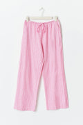 petite linen blend trousers