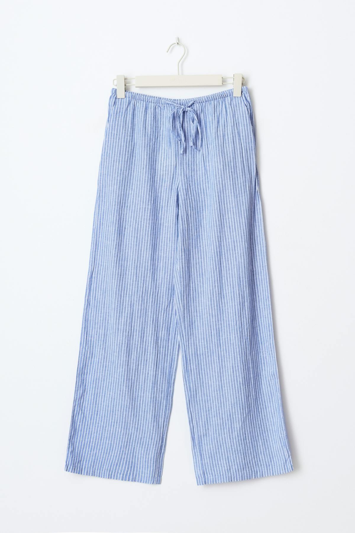 petite linen blend trousers